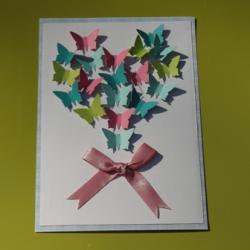 Carte coeur papillons