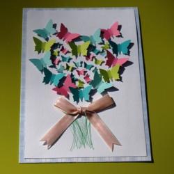 Carte bouquet papillons